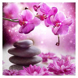 Broderie Diamant Fleur Rose Zen