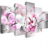 Broderie Diamant Fleurs Rose & Blanche