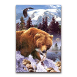 Broderie Diamant Grizzly Brun